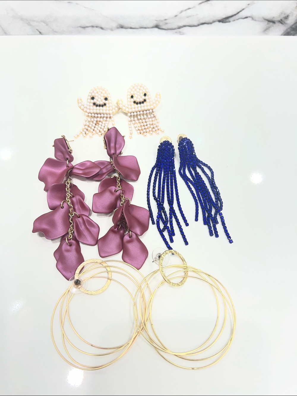 Gold Multi-Hoop Earrings - Women's Jewelry